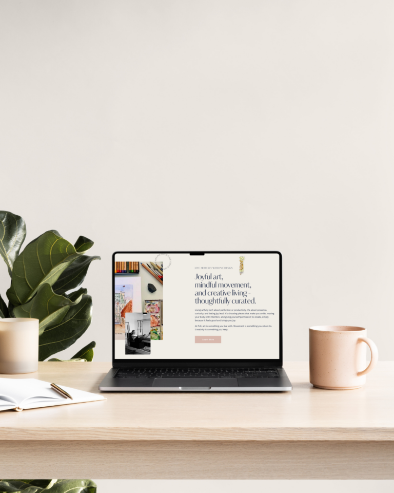 PvE Design homepage — branding for artists by Boomerang Collective